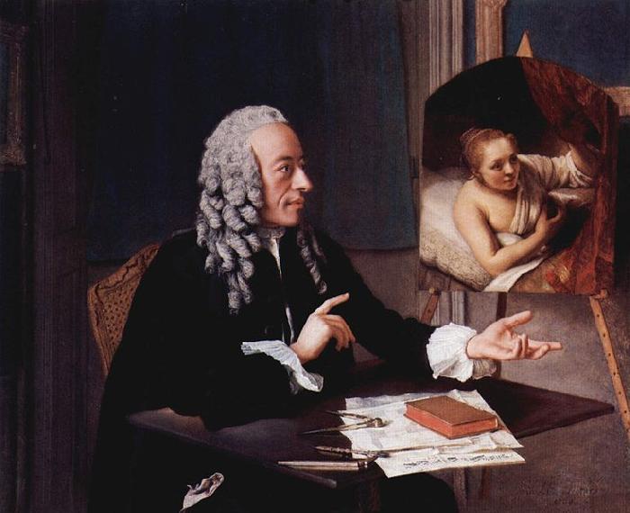 Jean-Etienne Liotard Tronchin mit seinem Rembrandt oil painting picture